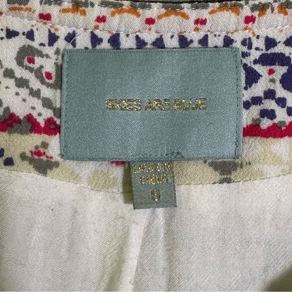 Skies are Blue size Small Women's Mini Dress Ikat Print - Picture 5 of 6